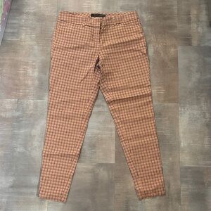 The Limited Plaid Ankle Pants in Brown and Black
